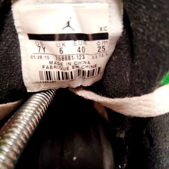 Nike Air Jordan 6 Retro Low Athletic Sneakers Kids 7Y White Black 768881-123 - Picture 9 of 10